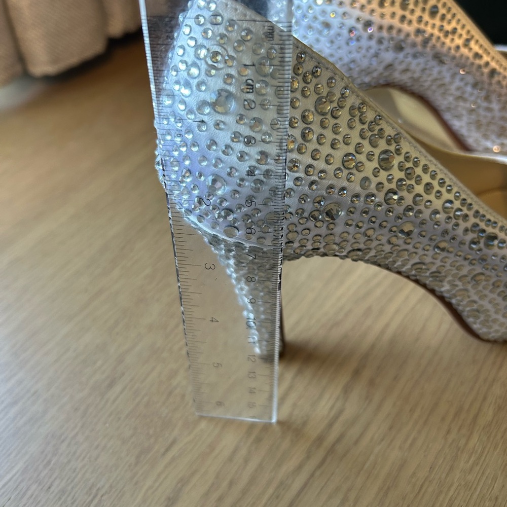 Touch Ups Silver Rhinestone Heels - Picture 3 of 5